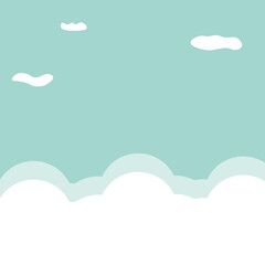 Sky clouds background abstract design. Vector illustration