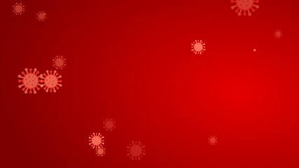 Coronavirus red pattern banner background. Abstract healthcare Illustrations concept COVID-19.