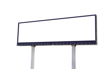 Billboard blank on white background for an outdoor advertising poster