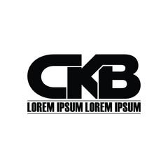 CKB letter monogram logo design vector
