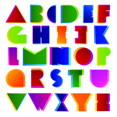 Creative modern colorful alphabet letters. Best for headers and posters design.