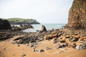 rocks on the beach, devon