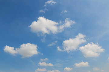 Fototapeta na wymiar White clouds with blue sky background ,On a clear day