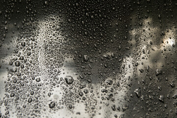 water drops on black background