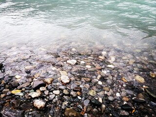 water and stones