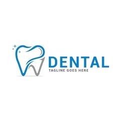 Dental clinic logo icon vector template. Dentist stomatology medical doctor logotype concept icon.