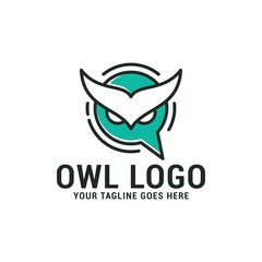 Owl animals logo icon vector template. Premium design owl logo concept.