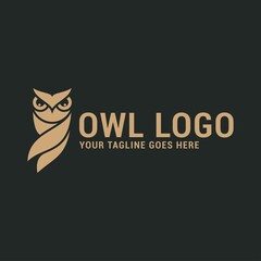 Owl animals logo icon vector template. Premium design owl logo concept.