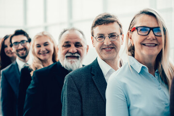 Obraz premium various business people standing in a row