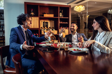 Three business people enjoying their free time together