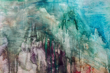 Watercolor drips. Abstract painting. Oil on canvas. Background texture. Modern Wallpaper