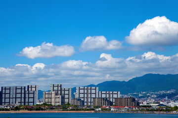兵庫県芦屋浜の都市風景