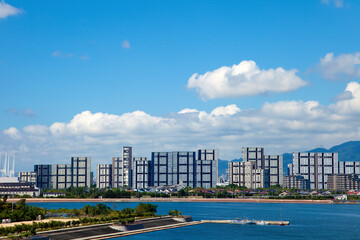 兵庫県芦屋浜の都市風景