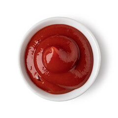 Bowl with ketchup sauce