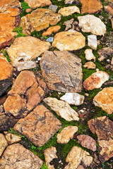 Typical paving stones in Tiradentes, Minas Gerais, Brazil