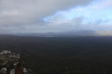 spectacular views and landscape in Grampians National Park, wild, raugh nature, Victoria,...