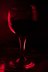 glass on a dark background