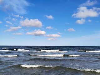 Clouds and waves in the Mediterranean Sea