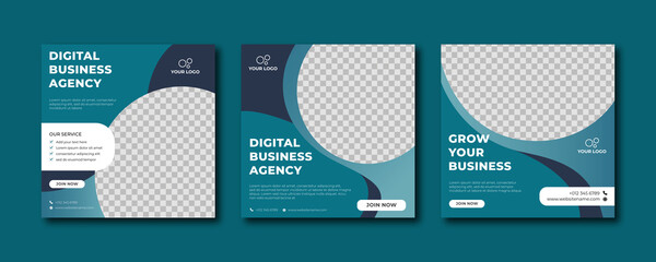 Professional digital marketing agency social media post template