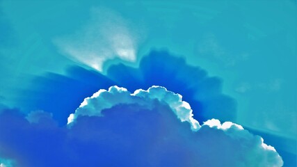 Blue Cloudscapes and Sunbeams