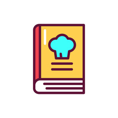 Culinary book color line icon. Vector illustration