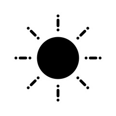 sun icon vector isolated on white background