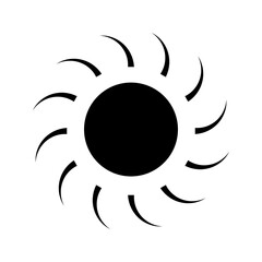 sun icon vector isolated on white background