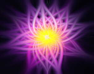 Abstract twisted light fibers effect blurred background,