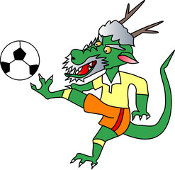 竜のサッカー