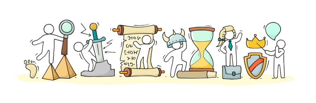 geography class with studing little people