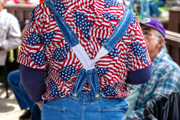 Suspenders & USA Shirt