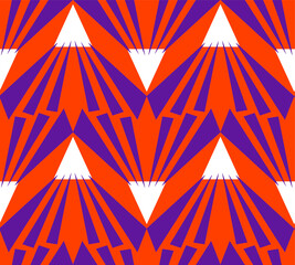 Abstract Hand Drawing Geometric Art Deco Repeating Vector Pattern Isolated Background