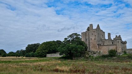 Fototapeta na wymiar Summer photo of the famous Craigmillar Castle and gardens, home of Mary Queen of Scots in Edinburgh Scotland UK
