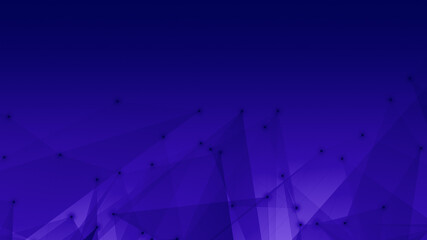 Abstract technology and science polygonal space low poly dark background Tone blue purple with connecting dots and lines.