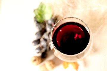 red wine in a glass