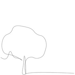 Winter tree with snow. Vector illustration