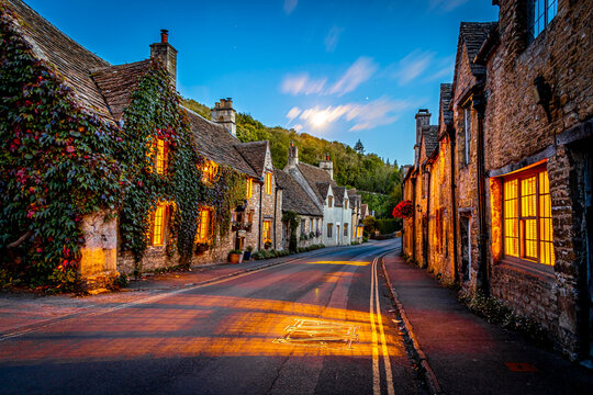 View of Castle Combe village in England