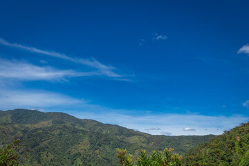 Naklejka premium Colombian landscapes. Green mountains in Colombia, Latin America
