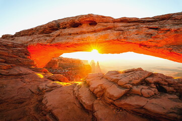 Dramatic Sunrise at Mesa Arch, Utah-USA
