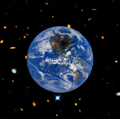View of the earth from the cosmos. The elements of this image furnished by NASA.