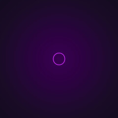 Bright Neon Font with fluorescent pink tubes. Punctuation mark - period or full step. Night Show Alphabet.