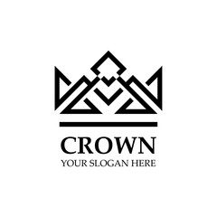 Creative Crown Concept Logo Design Template