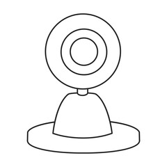 Camera cctv vector icon.Outline vector icon isolated illustration on white background camera cctv.