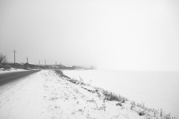 Snow covered road