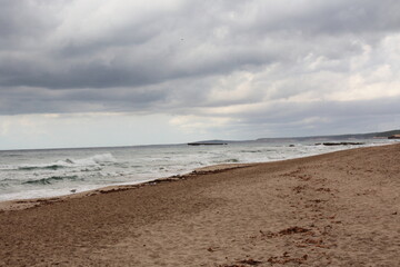 Son Bou beach in Menorca, Spain