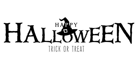 happy halloween background with happy halloween lettering vector illustration