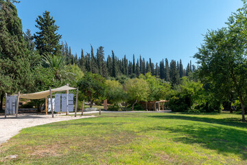 Visitor center area at Bet She;arim in Kiryat Tivon, Israel.