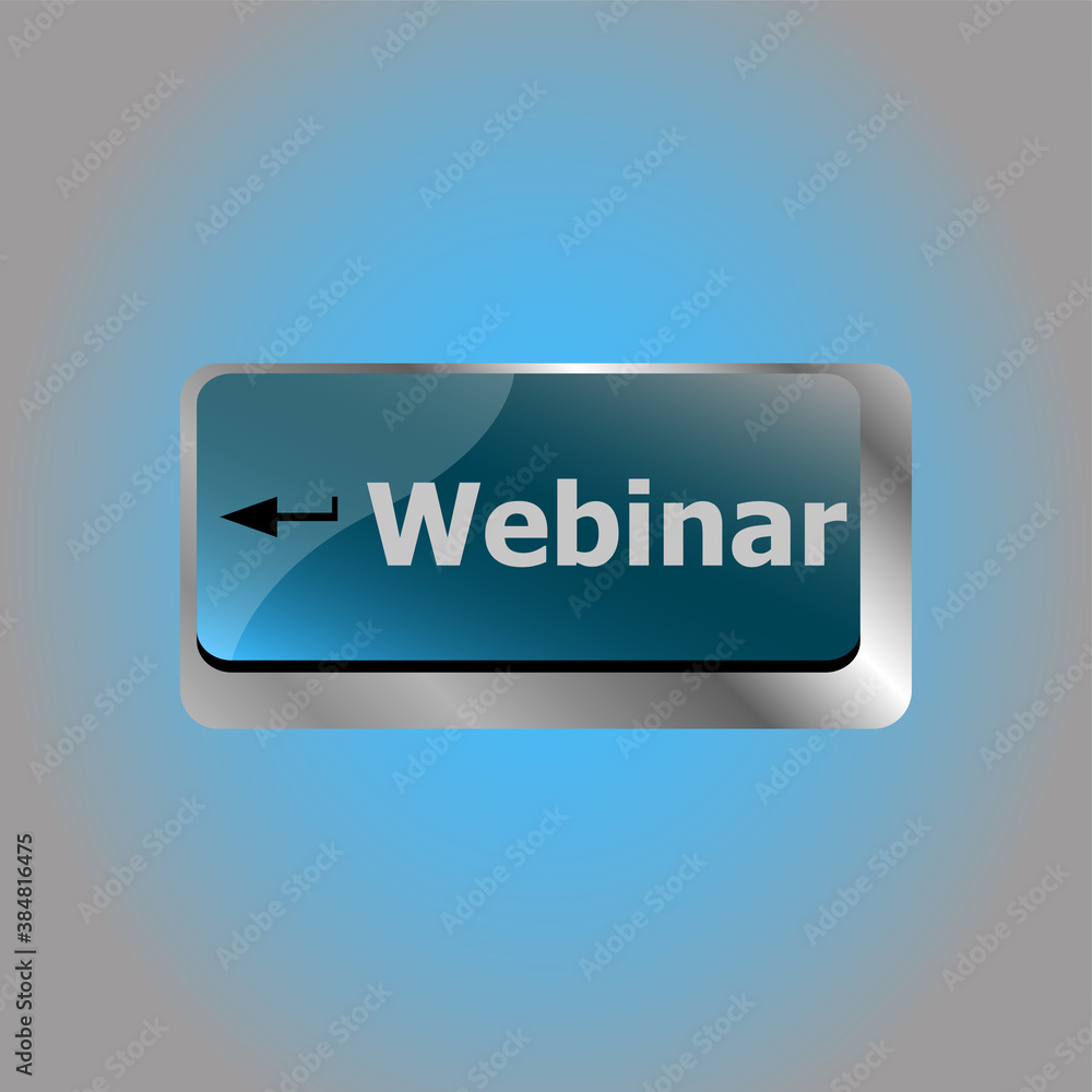 Poster webinar enter button on computer keyboard key