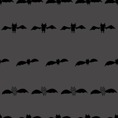 Washi Bats seamless vector repeat black bats in stripes on a gray background surface pattern design