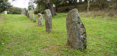 Big megalithic menhirs of sorgono , sardinia central - prenuragic
